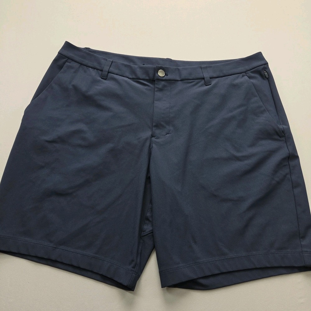 Lululemon Men's Size 38 Commission 9" Golf Shorts Blue Chino Stretch LM7BMIS